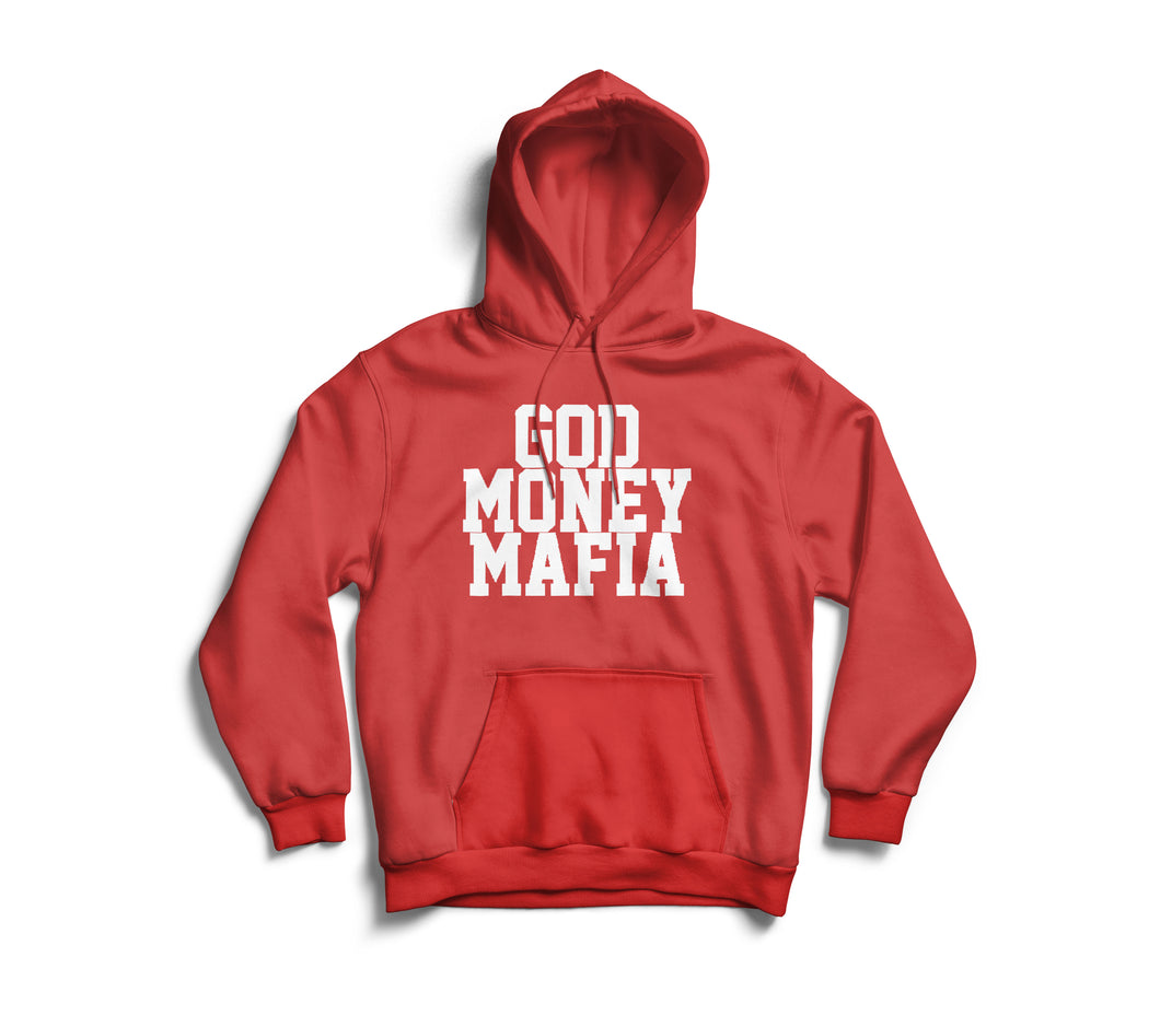 GodMoneyMafia Logo Hoodie (Red/White) - God Money Mafia