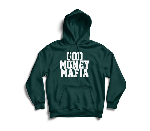 GodMoneyMafia Logo Hoodie (Green/White) - God Money Mafia