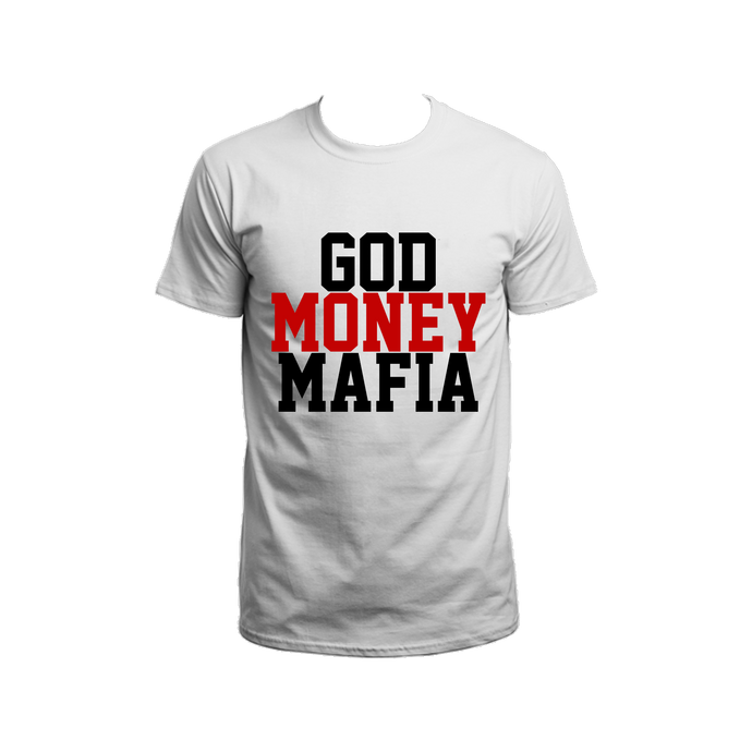 GodMoneyMafia Logo t-shirt (White/Red) - God Money Mafia