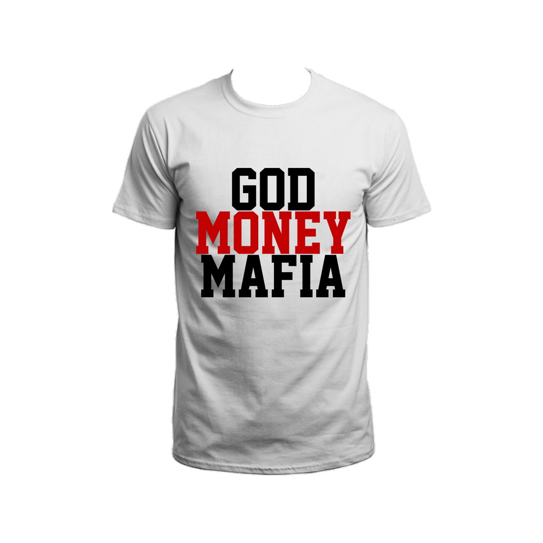 GodMoneyMafia Logo t-shirt (White/Red) - God Money Mafia