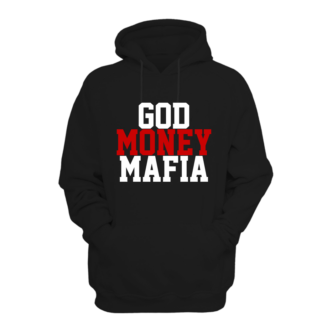 GodMoneyMafia Logo Hoodie (Black/Red) - God Money Mafia