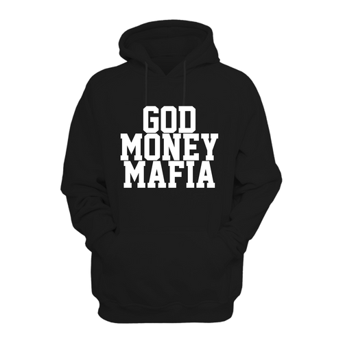 GodMoneyMafia Logo Hoodie (Black/White) - God Money Mafia