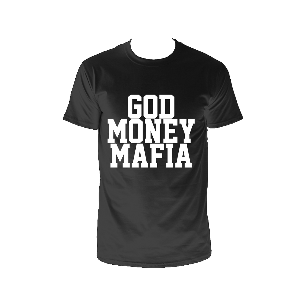 GodMoneyMafia Logo t-shirt (Black/White) - God Money Mafia