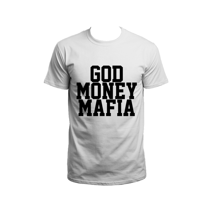 GodMoneyMafia Logo t-shirt (White/Black) - God Money Mafia